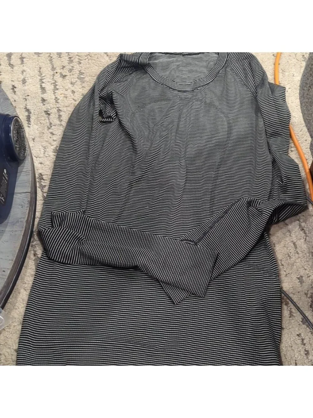 Lululemon Run: Swiftly Tech Long Sleeve Scoop Hyper Stripe Black